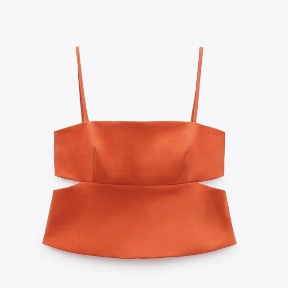 Zara Bright Orange Camisole - Picture 3 of 10